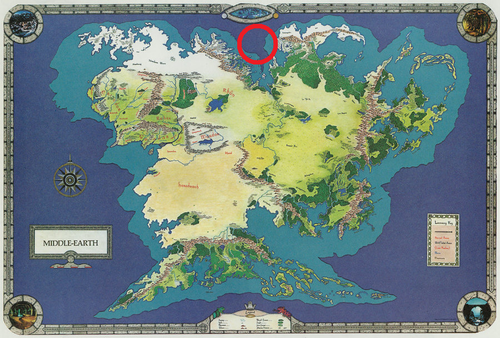 La "grande" carte extrapolée par ICE de la Terre du Milieu